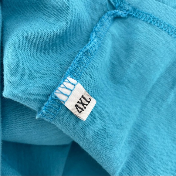 Big Bud Press Knitted Mock Neck Tee in Bicentennial Blue Women's Size 4XL - Picture 10 of 10